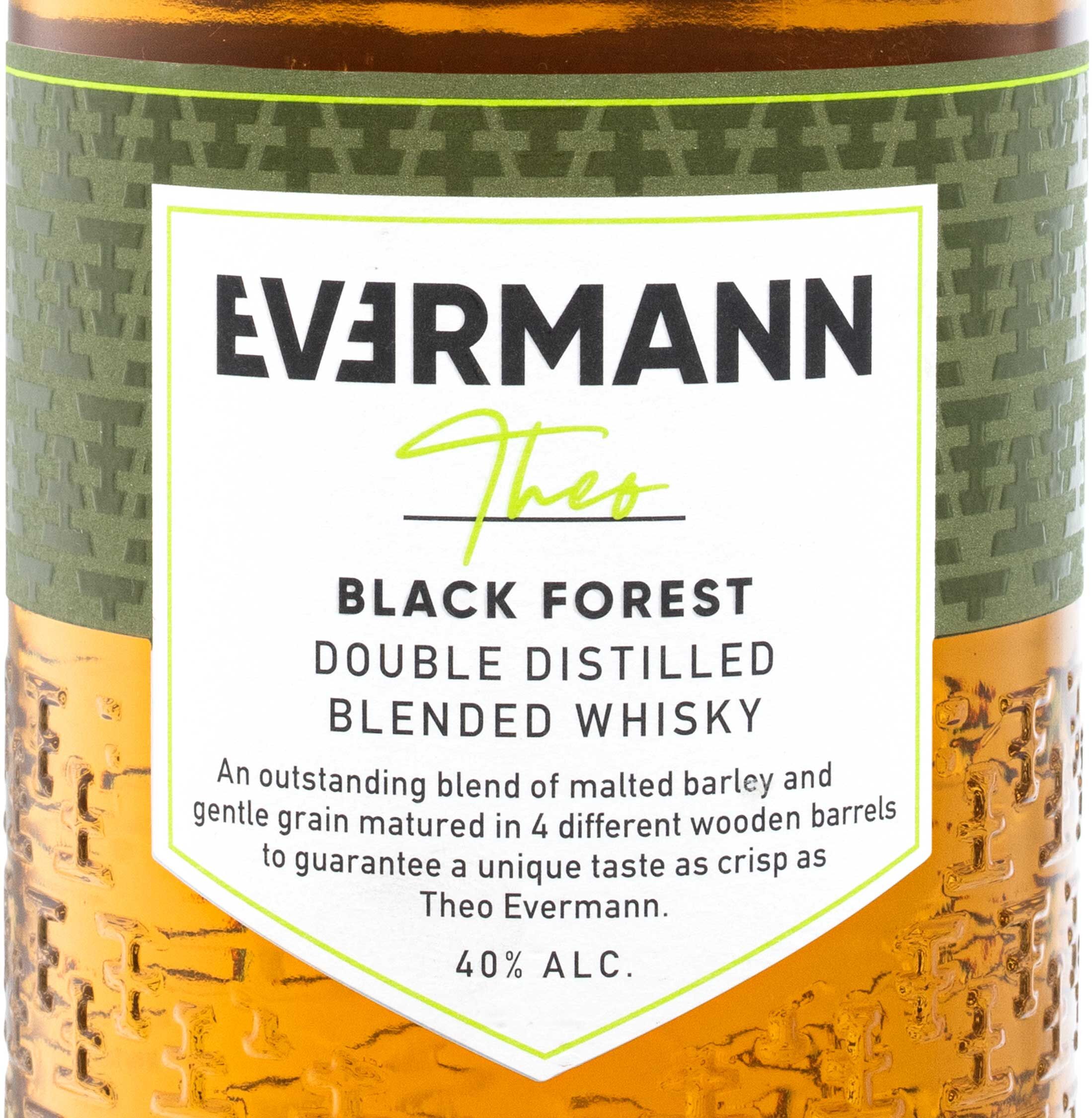 EVERMANN Theo Black Forest Blended Whisky 40% Vol
