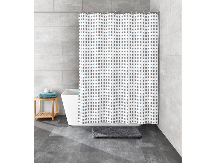 Duschvorhang KLEINE WOLKE » Casket« , grau, B:180cm H:200cm, Polyester, Duschvorhänge, Duschvorhang