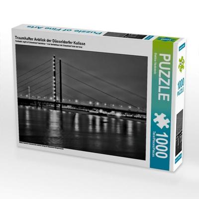 CALVENDO Puzzle Traumhafter Anblick der Düsseldorfer Kulisse 1000 Teile Puzzle quer | 1000 Teile Lege-Größe 64 × 48 cm Foto-Puzzle für glückliche