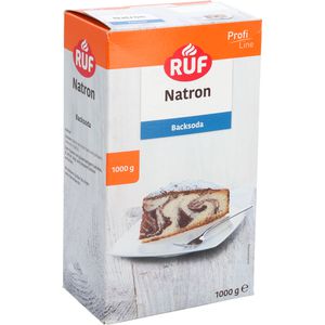 RUF Natron Profi Line Backsoda E500ii, Lebensmittelqualität, Pulver, Natriumhydrogencarbonat zum Backen und Reinigen, 1 kg