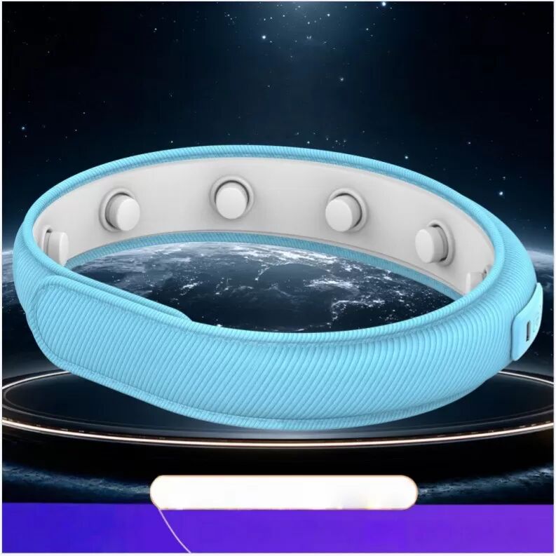 INF Blauer Vibrations-Bluetooth-Musik-Augenmassager mit integrierter Musik & Sprachausgabe