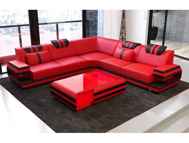 Ecksofa Ragusa Edles L-Form aus Leder