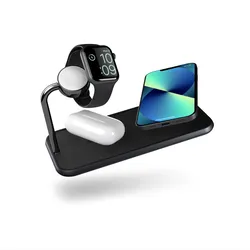 Zens Aluminium Dual Wireless Charger + Watch (20 W), Wireless Charger, Schwarz