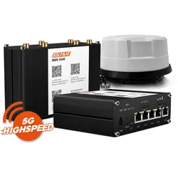 SELFSAT MWR 5540 eSIM 5G Cat 12 WLAN Router bis 2,6 Gbps inkl. Panorama Antenne weiß