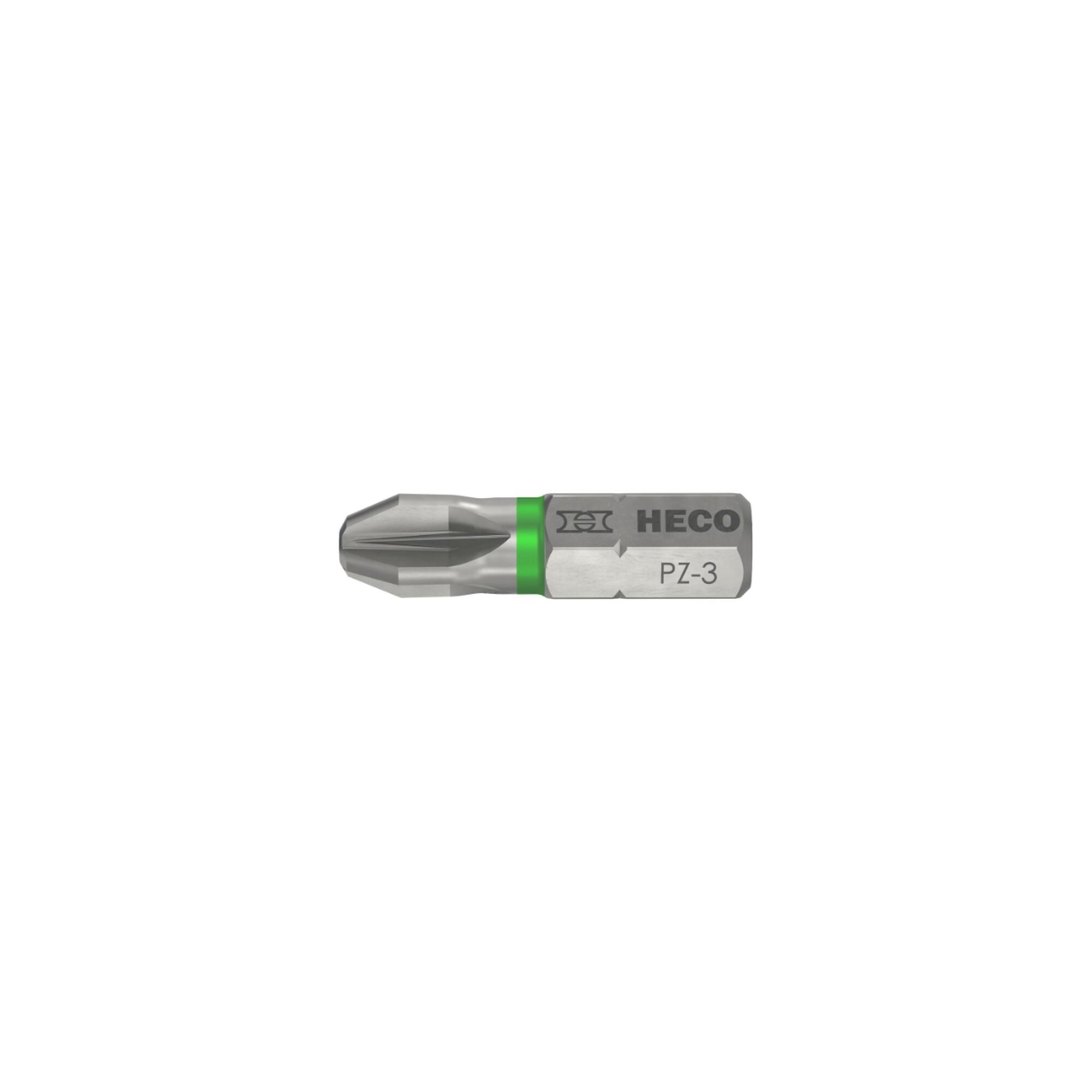 HECO Bits, Pozi-Drive, PZD-3, Farbring: grün, im Blister (57106)