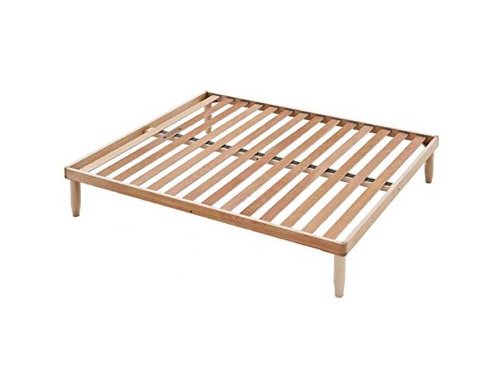 EVERGREENWEB Starrer Lattenrost 140x200 cm, Hoch 35 cm, aus Buchenholz, Orthopädisch, 5 abnehmbare Beine, Verstärkte Doppelstruktur, Für alle Betten und Matratzen geeignet Modell ORANGE