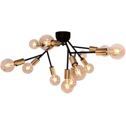 By Rydens, Deckenleuchte, Heroes Deckenlampe schwarz/messing 12fl (E27)