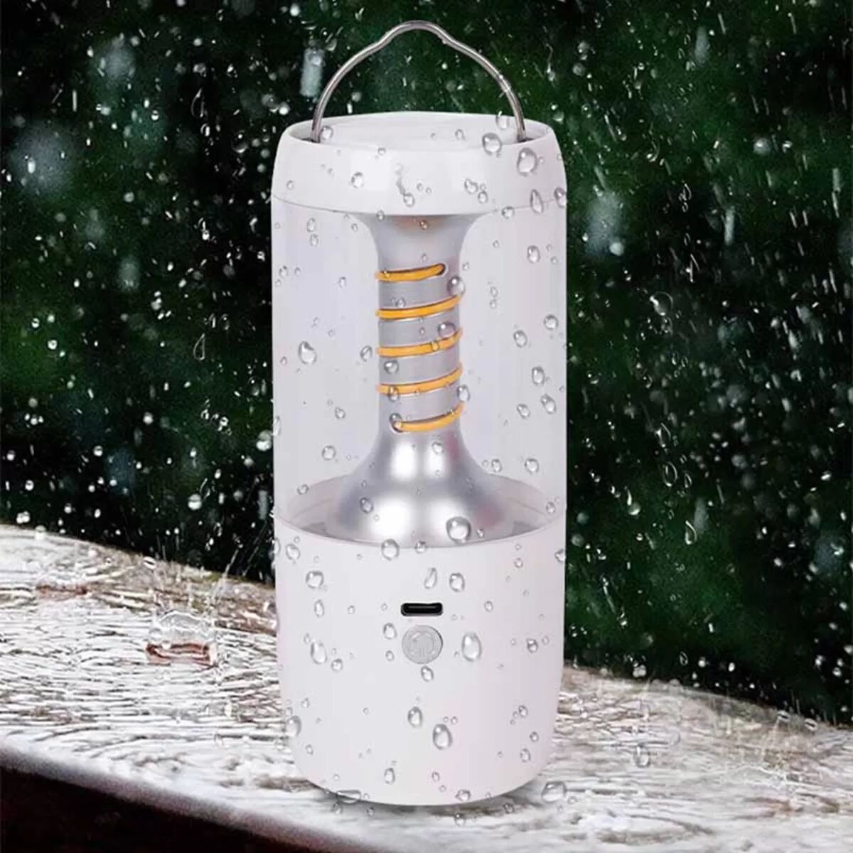INF Weisse Flexible LED Campinglampe: Wiederaufladbare, Tragbare Taschenlampe mit 3 Modi