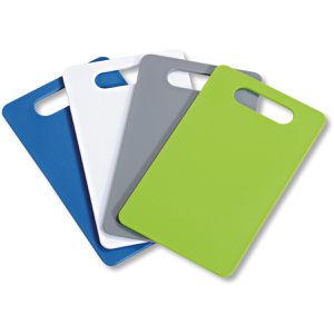 Kesper Schneidebrett 92227 aus Kunststoff, 24,3 x 14,5 x 0,5 cm, Set, 4 Stück