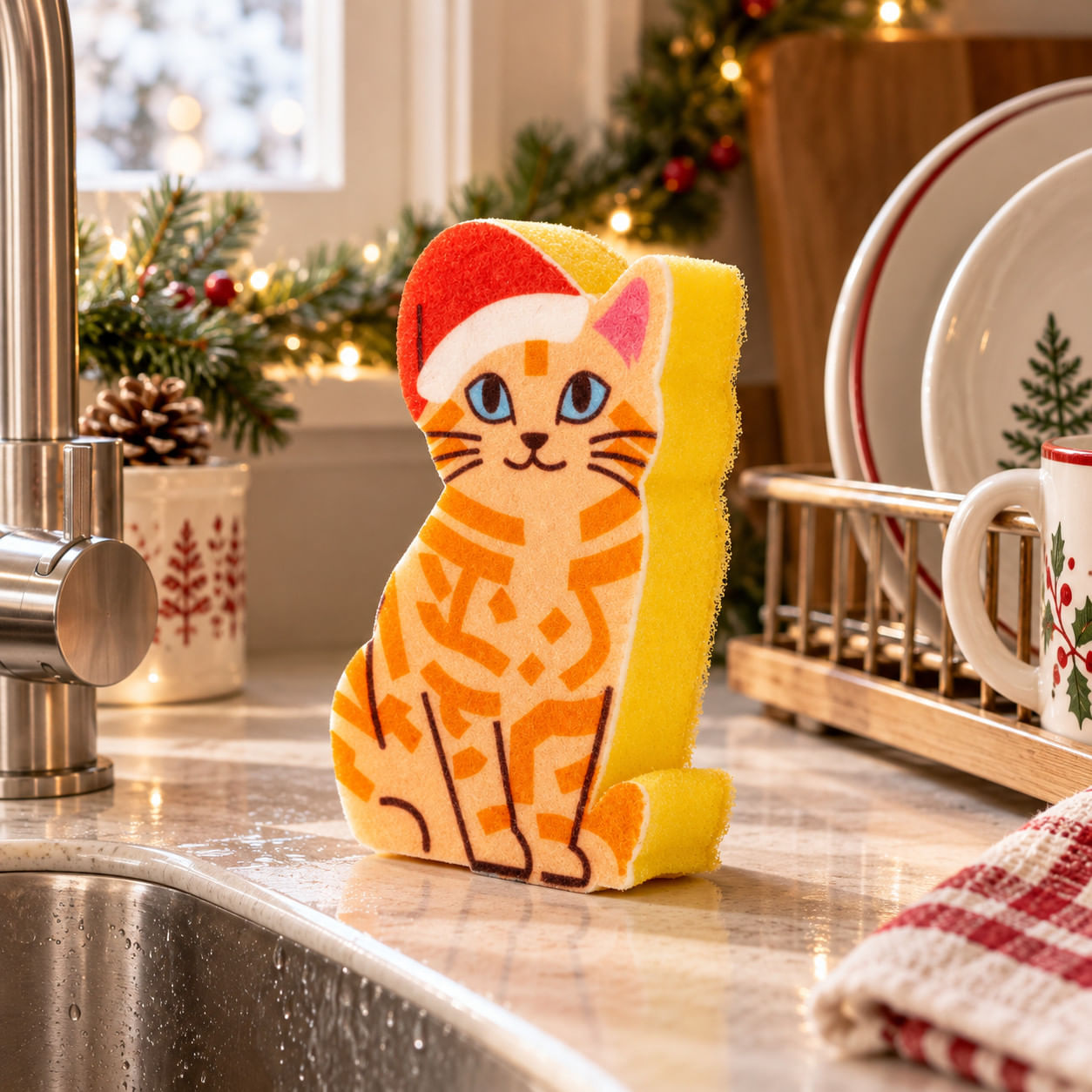 Spugna di Natale Santa Kitty Lovedi 1PZ