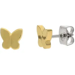 Boccia 05091-02 Kinder-Ohrringe Titan Ohrstecker Schmetterling Goldfarben