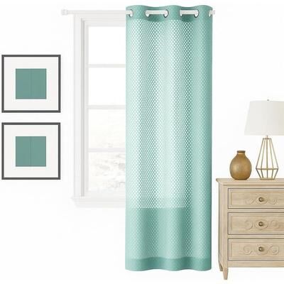 Urban Lifestyle Aqua Sheer Colorblock Window Panel
