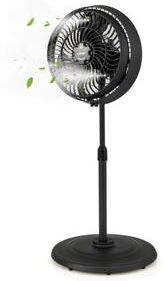 Costway 16 Inch Outdoor Misting Fan Oscillating Pedestal Fan with 3 Mist Levels-Black