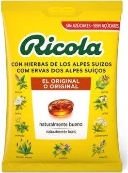 RICOLA hierbas caramelos sin azúcar 70g