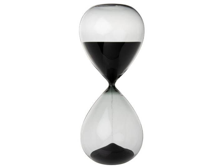 Sanduhr aus Rauchglas, schwarz