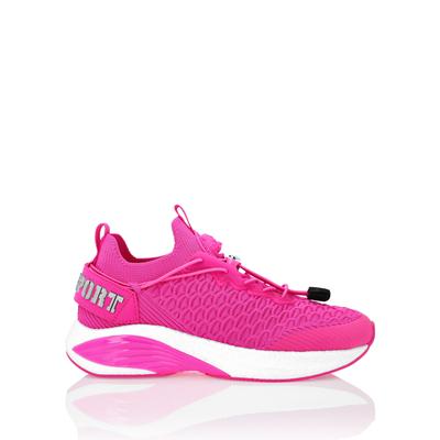 Sneaker PLEIN SPORT "Basic", Damen, Gr. 35, Normalschaft, pink (87, fucsiafluo), Schuhe Sneaker