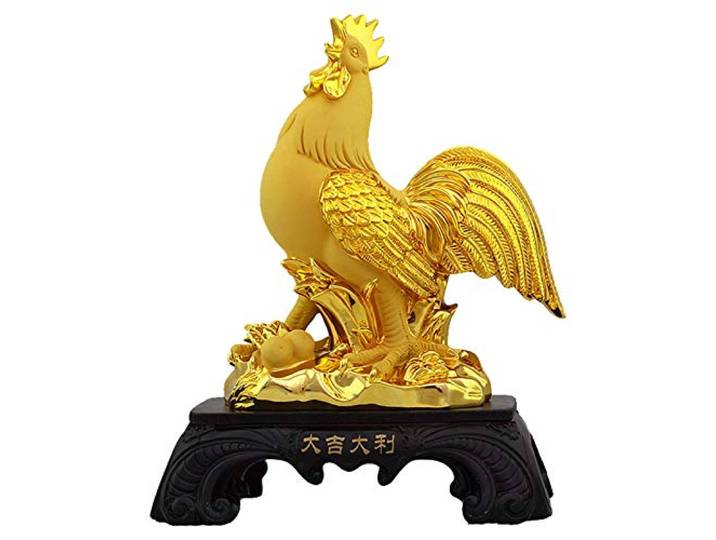 CGHcgRY Feng-Shui-Dekoration, Chinesisches Sternzeichen Hahn, Kunstharz, Sammelfigur Feng