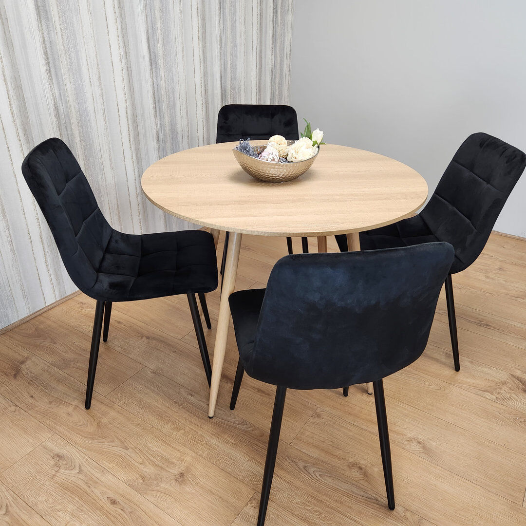 KOSY KOALA Sylvan 4 -Person Dining Set Black 4