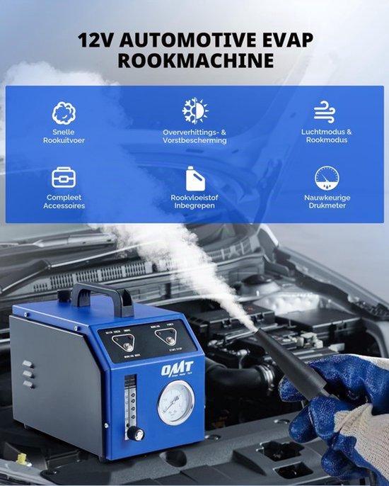EVAP-Rauchgenerator, Prüfgerät für Kraftstofflecktests mit Manometer, 10 Liter, Durchflussmesser für Airbags und Kegeladapter für Auto-EVAP-Vakuumsystem, Kühlung, Abgassystem, Motor und mehr