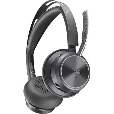 HP Poly Voyager Focus 2 Microsoft Teams Certified On Ear Headset Bluetooth® Stereo Schwarz Noise Cancelling Headset Computer -