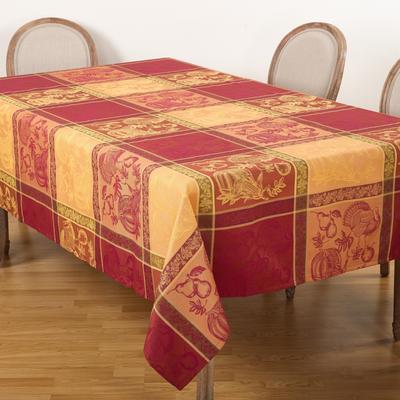 Saro Lifestyle Thanksgiving Collection Jacquard Plaid Tablecloth