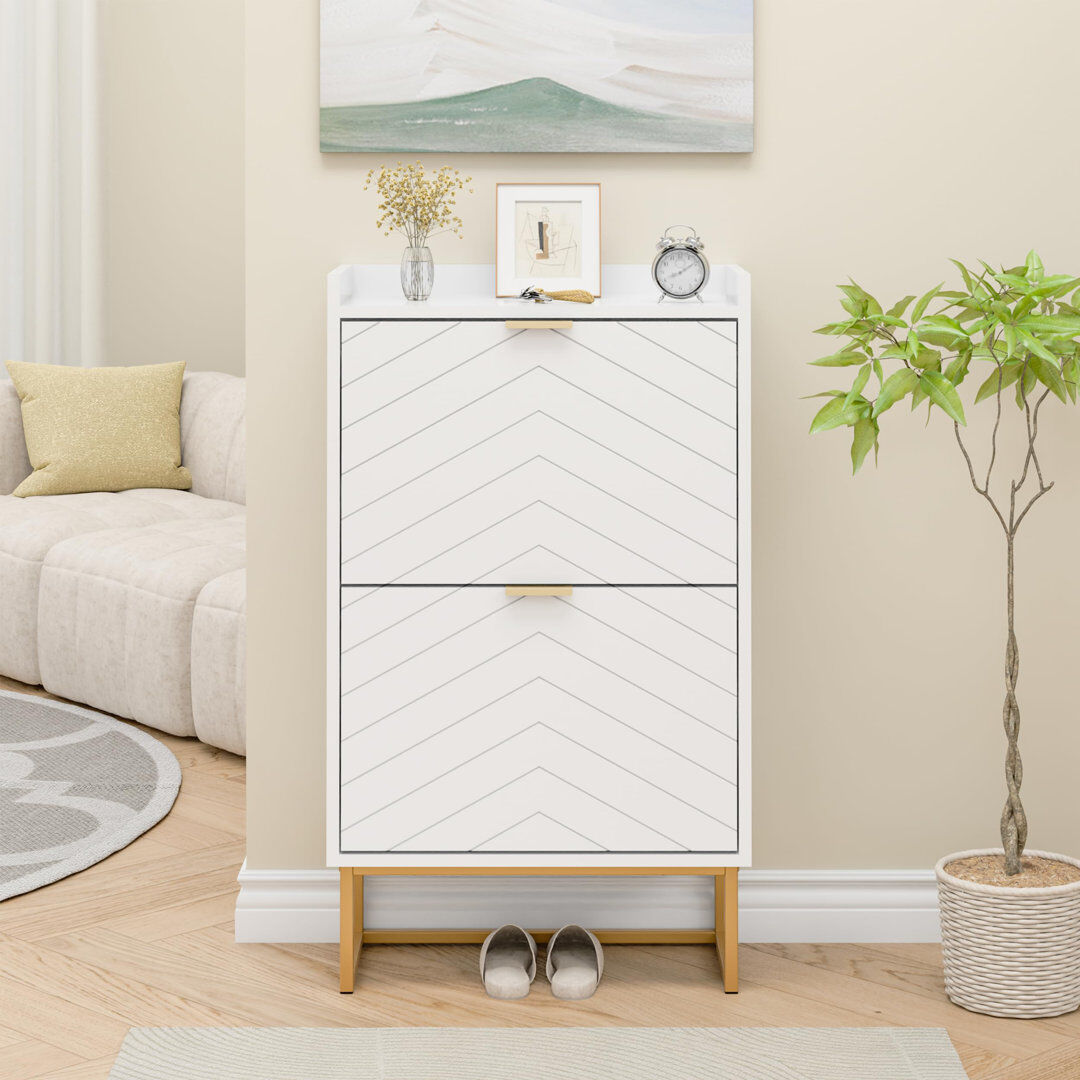 Fairmont Park 10 Pair Flip Down Shoe Storage White 10