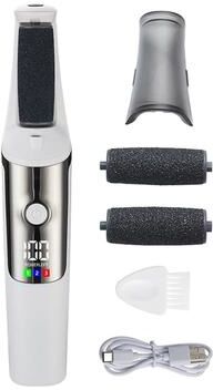 Uplifted Finds 3 Mode Rechargeable Electric Foot Callus Remover Grooming Kit white