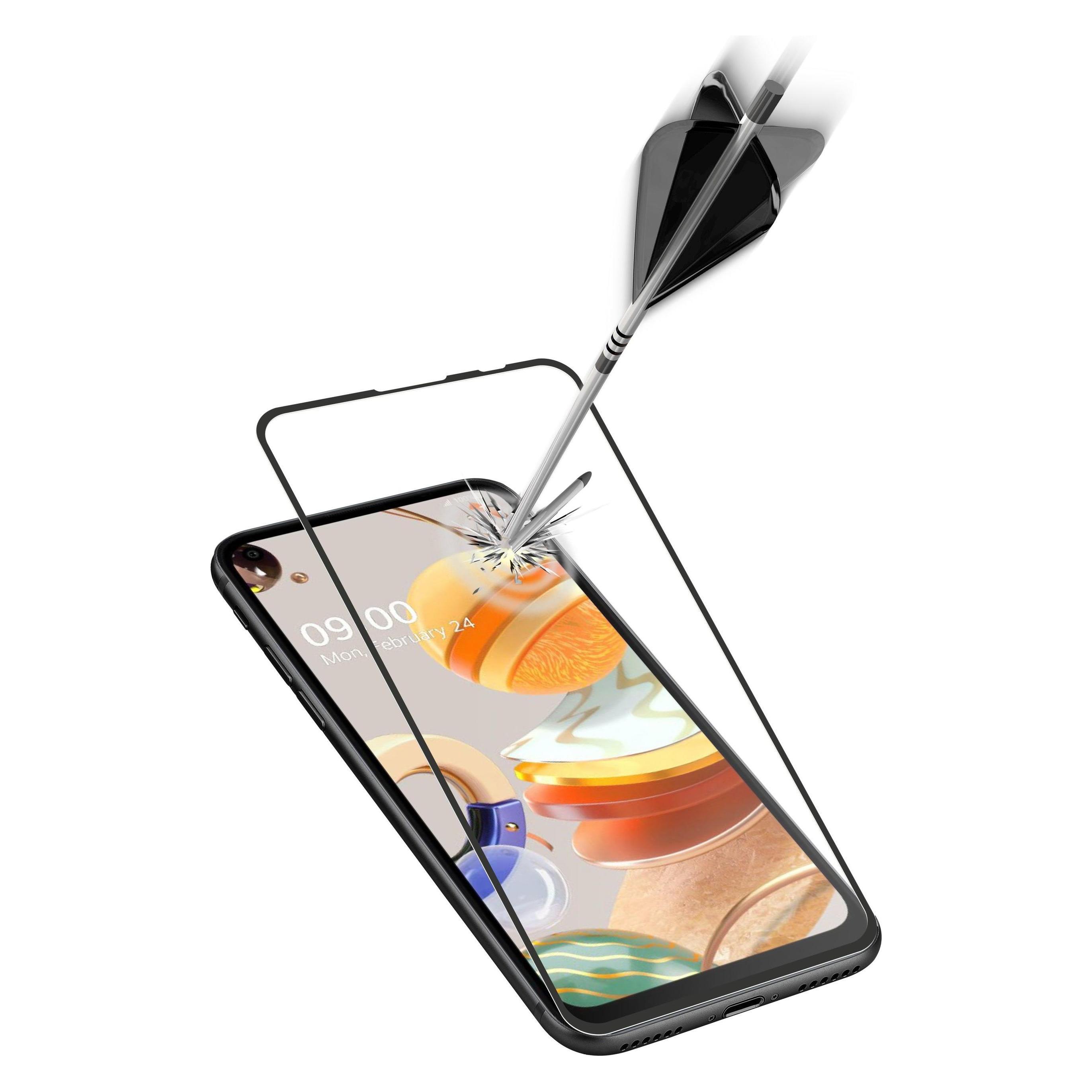 Cellularline Capsule Screen Protector, LG K61, Black (LG K61) (TEMPGCABLGK61K)