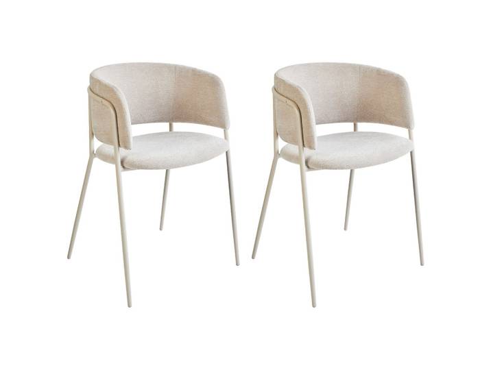 ESSZIMMERSTUHL 2er-Set Hellbeige Springer