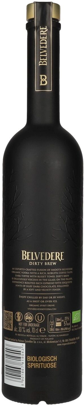 Belvedere Vodka Belvedere Dirty Brew Organic Vodka & Coffee 30% Vol. 0,7l
