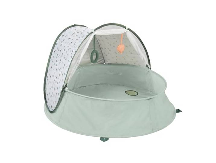 Babymoov Strandmuschel 3-in-1 Aquani Provence - Strandzelt, Planschbecken und Reisebett für Kinder mit UV-Schutz LSF 50+