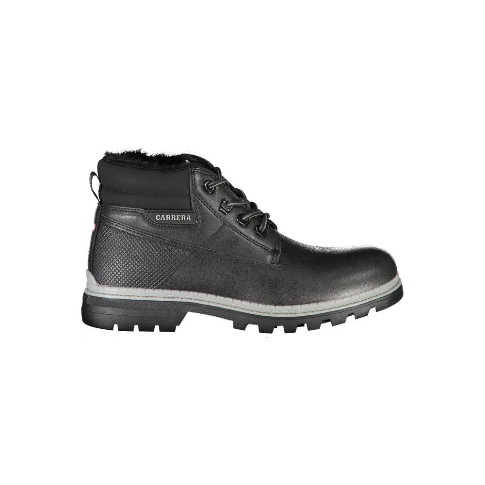 Heren Zwarte Faux Leren Enkellaarzen Ca25370