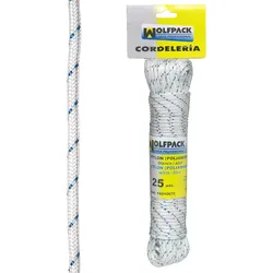 WOLFPACK PROFESSIONAL LINE - Hochfestes Nylonseil Weiß/Blau (Strang 25 m.)