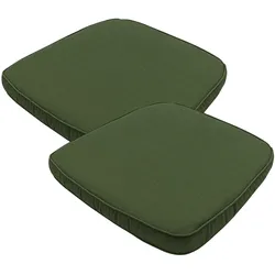 Stuhlkissen Outdoor 2er-Set - Bequeme grüne Sitzkissen 48x48cm für Garten & Essstühle - Recycelt, UV-Schutz, langlebig, Made in Europe
