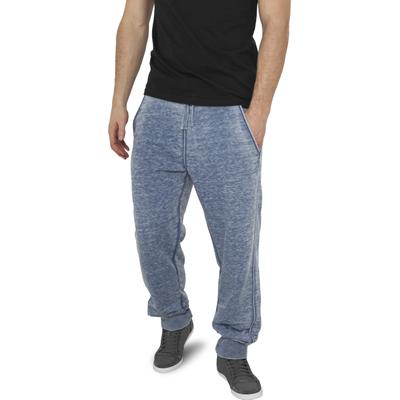 Sweathose URBAN CLASSICS "Urban Classics Herren Burnout Sweatpants", Herren, Gr. XS, US-Größen, blau (denimblau), 60% Baumwolle, 40% Polyester, unifarben, loose fit, Hosen Sweathose