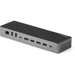StarTech Thunderbolt 3 Dock w/USB-C Host Compatibility (Thunderbolt, 1 Port), Dockingstation + USB Hub, Grau, Schwarz