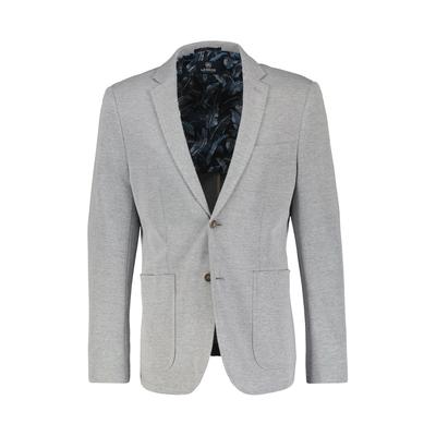 Jerseysakko LERROS "Jerseyblazer mit Taschen", Herren, Gr. 56, grau (basalt grau), 60% Baumwolle, 40% Polyester, Sakkos