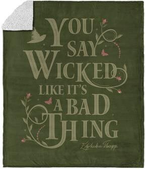 Wicked Say Wicked Silk Touch Sherpa Throw Blanket 50x60 inches by THE NORTHWEST GROUP in Wicked (Size OS)