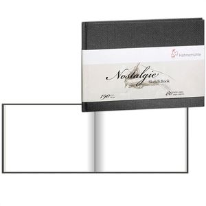 Hahnemühle Skizzenbuch 10628695 Nostalgie, A4 quer, 190 g/m², weiß, Fadenbindung, Hardcover, 40 Blatt