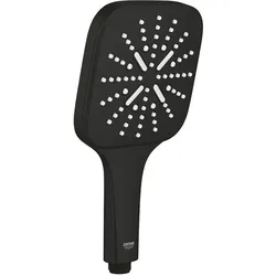Grohe, Duschbrause, SmartActive 130 Cube Mattschwarz, 3 Strahlarten (3 Strahlarten, 8.50 l/min)