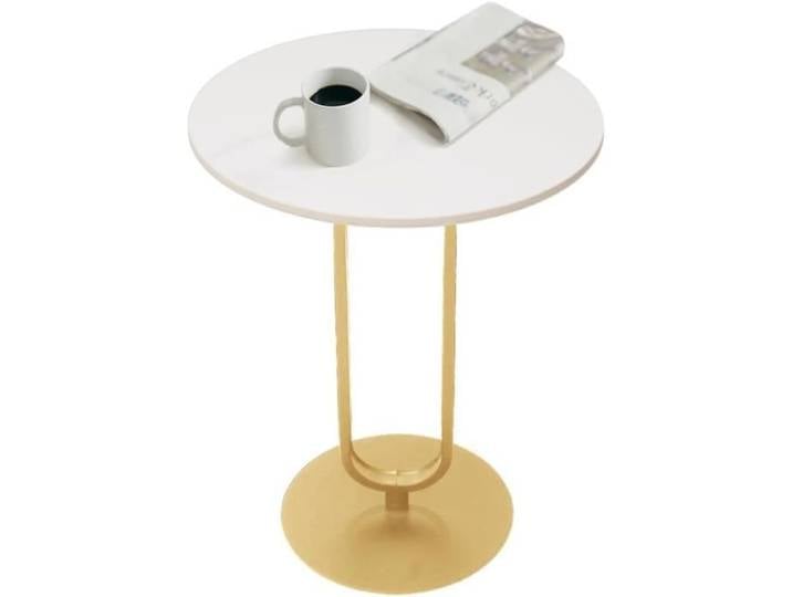 Cre Cra Table d'Appoint Marbre Table Basse Ronde Table d'Appoint Bout de Canapé pour Salon Chambre Vasagle Moderne Table pour can