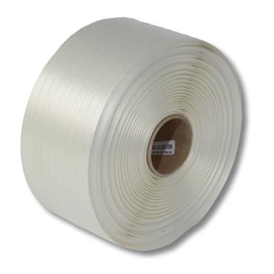 VEPATIM Textilumreifungsband weiss Polyester 19 mm Breite 600 meter auf Rolle
