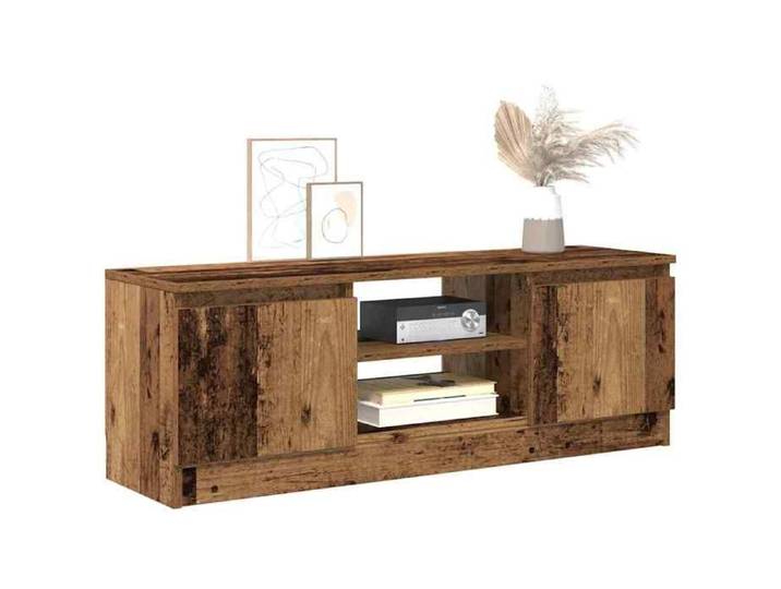 Meuble TV vieux bois 102x30x36 cm bois d'ingénierie support TV armoire média armoire hifi unité TV meuble 855854