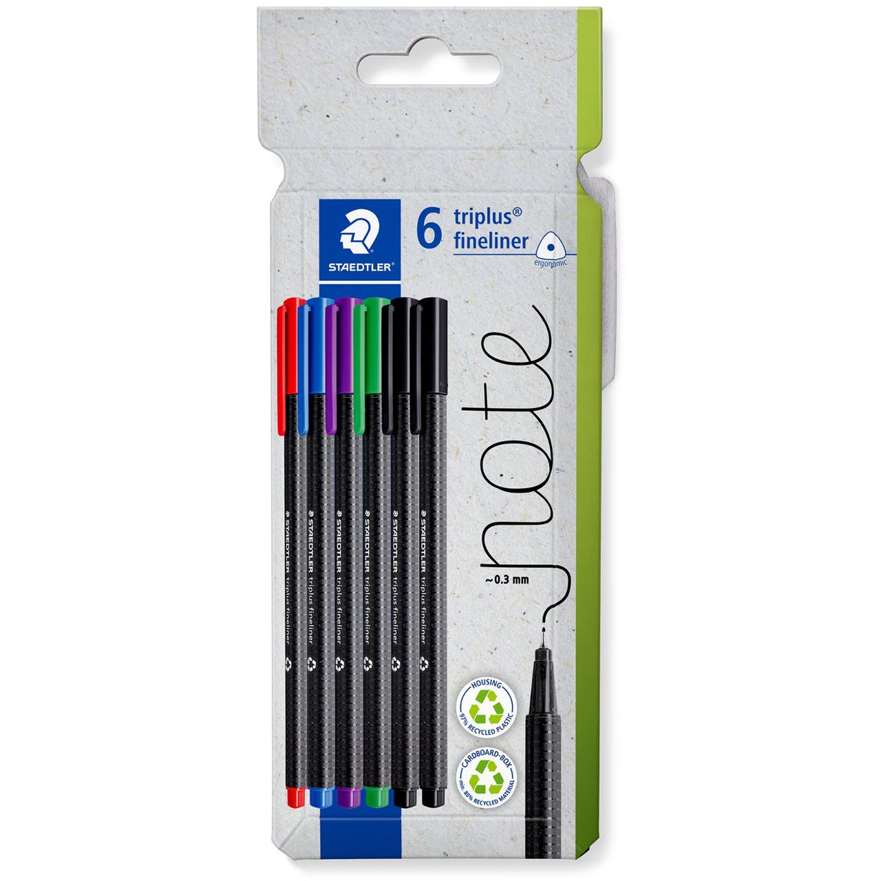 Staedtler Fineliner triplus rPP, 6 Stück (334 C6)
