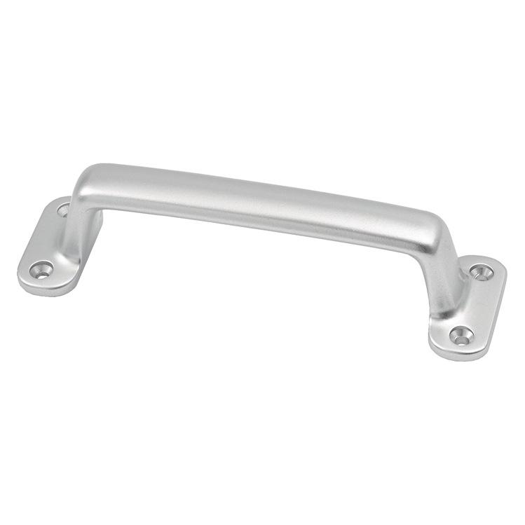 Hermeta Handgriff Ausladung 26 mm Länge 140 mm Breite 38 mm Aluminiumguss silberfarbig eloxiert Anzahl Lö... (4256-01E)