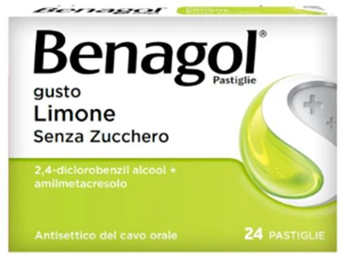 Reckitt Benckiser Benagol 24 pastiglie gusto limone senza zucchero