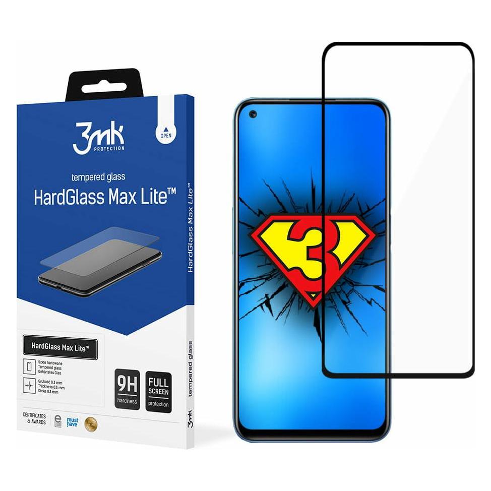3MK Realme 8 5G Black - HardGlass Max Lite? (Realme 8 5G) (3mk HardGlass Max Lite Black(366)-0)