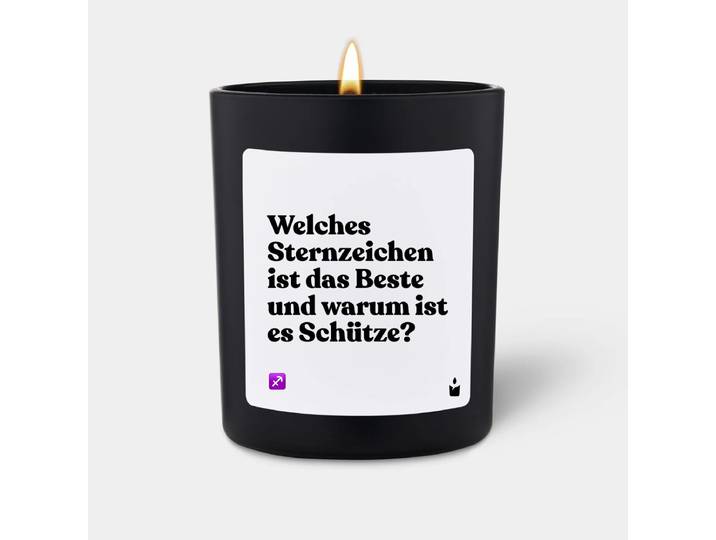 Duftkerze Schwarz Flowery Welches Sternzeichen ist das Beste und warum ist es Schütze?