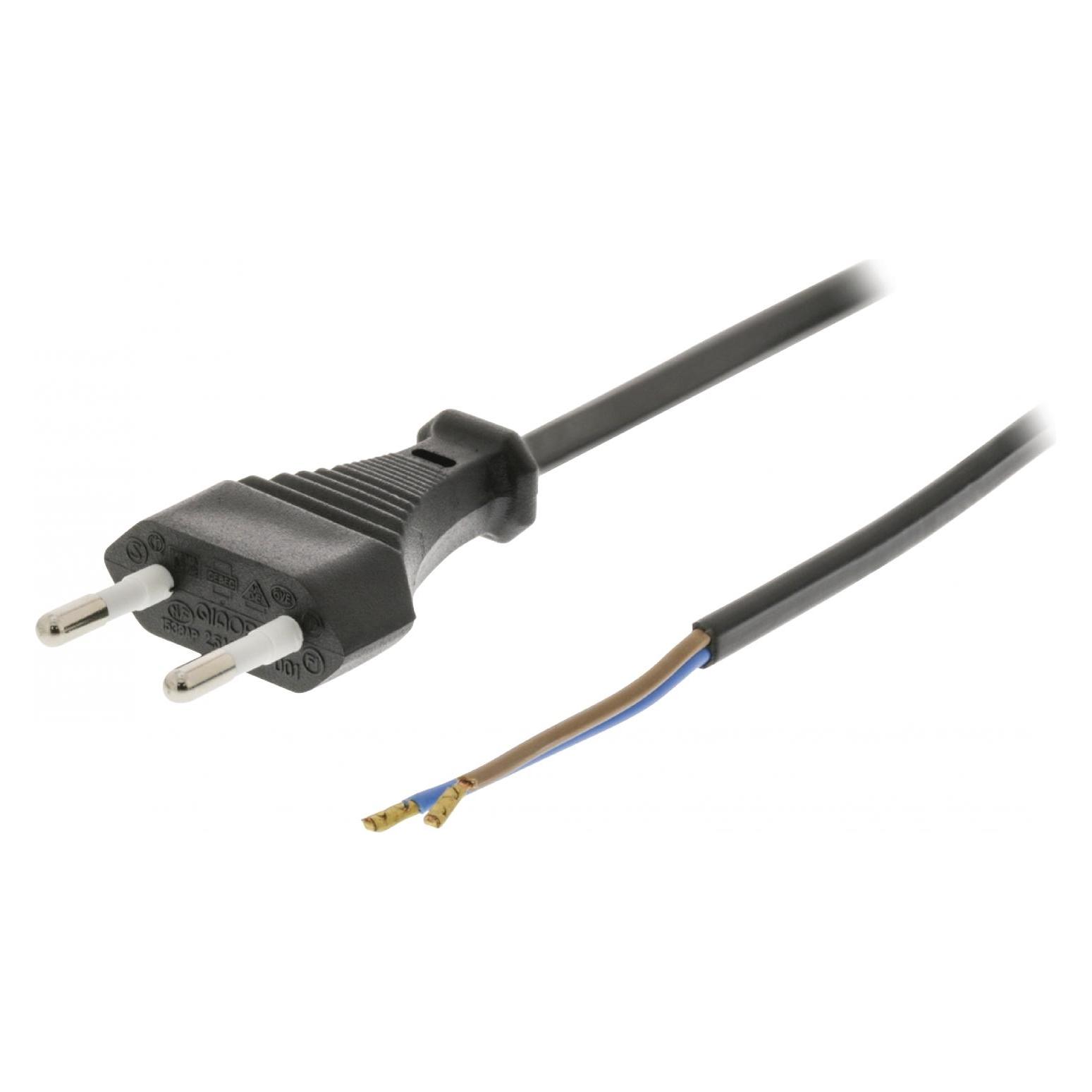 Valueline Nedis PCGP11050BK20 Netzkabel Euro-Stecker, abgewinkelt IEC-320-C7 2,0 m Schwarz (2 m) (EL-EXEUR202)
