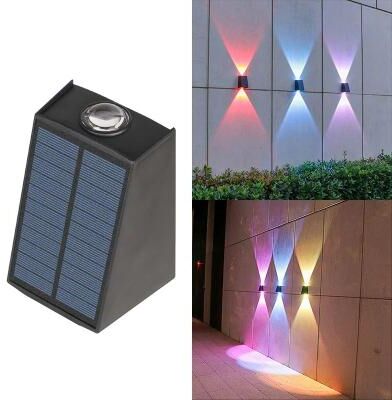 Uplift Essentials Solar Outdoor Wall Lamp With Up And Down Lighting Waterproof LED For Garden And Porch Decor rgb